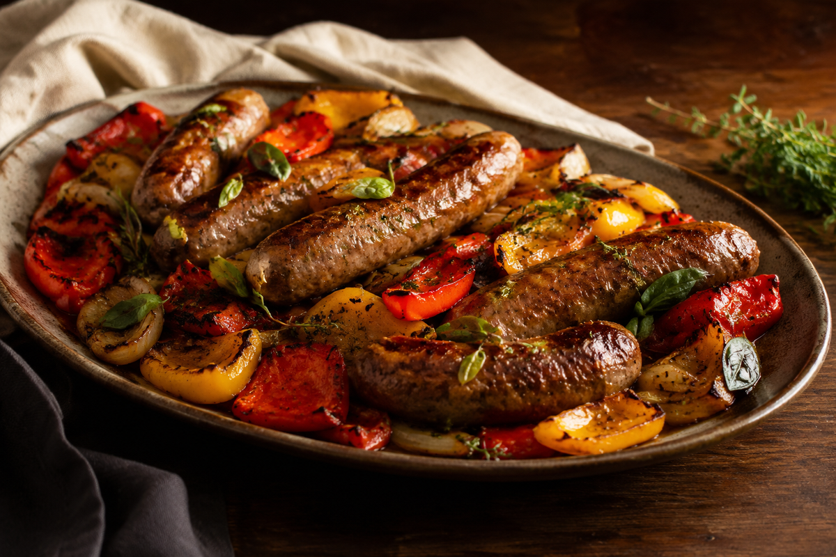 Sausage and peppers with Tuscan spice