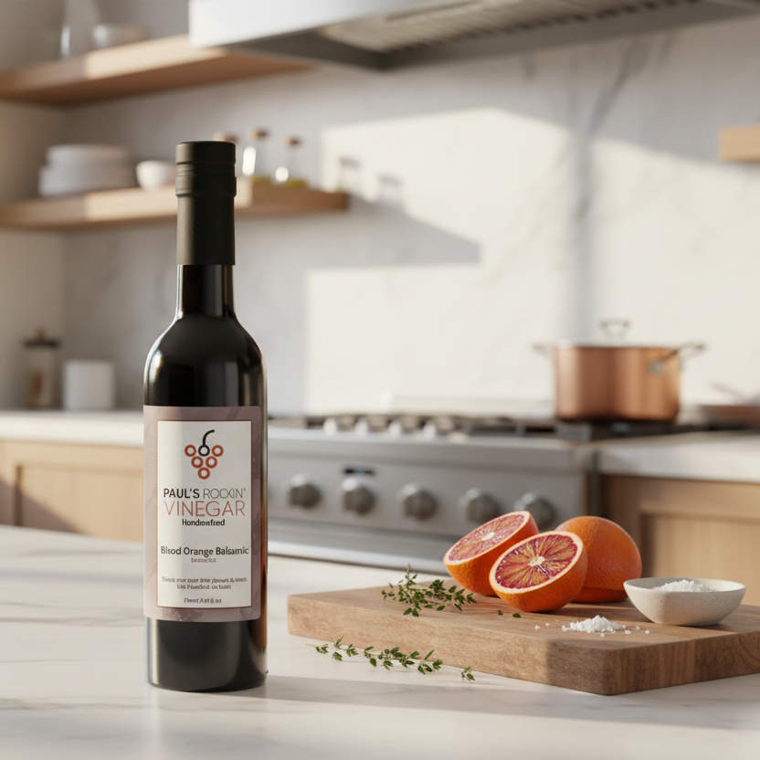 Paul Cullen blood orange balsamic bottle