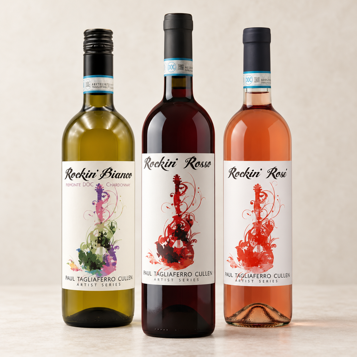 The Rockin' Collection — Rockin' Bianco, Rosso and Rosé, three bottles
