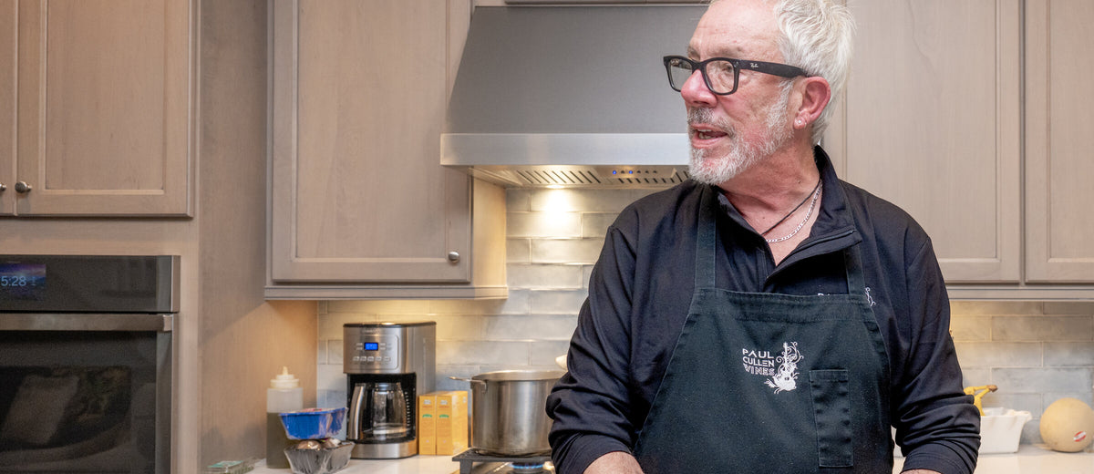 Paul Cullen hosting in the kitchen